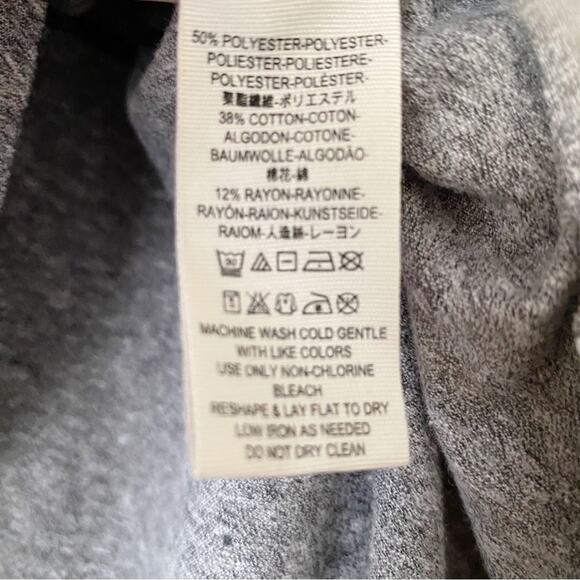 Free People | Cloud Nine Relaxed Tee Heathered Scoop Neck Long Sleeves Gray XS - Picture 8 of 8